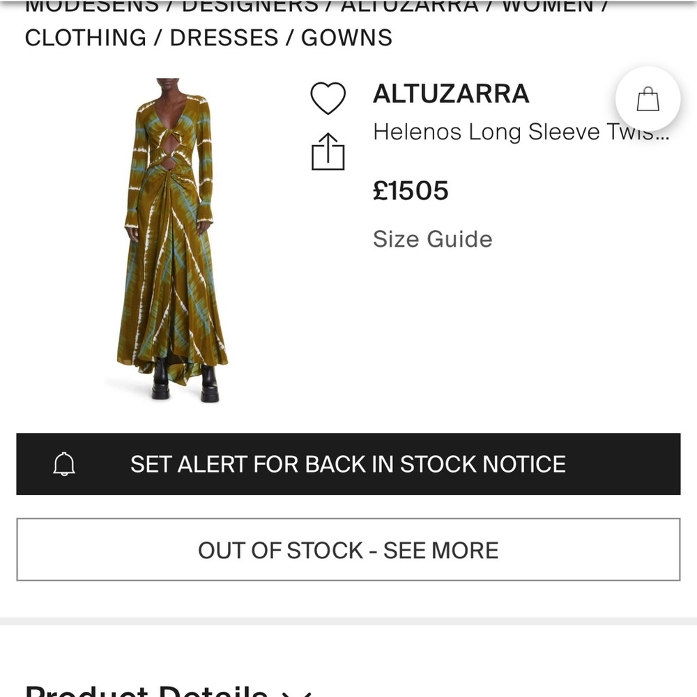 ALTUZARRA Helenos twist-front cutout tie-dyed silk crepe de chine maxi dress. - Picture 6 of 15